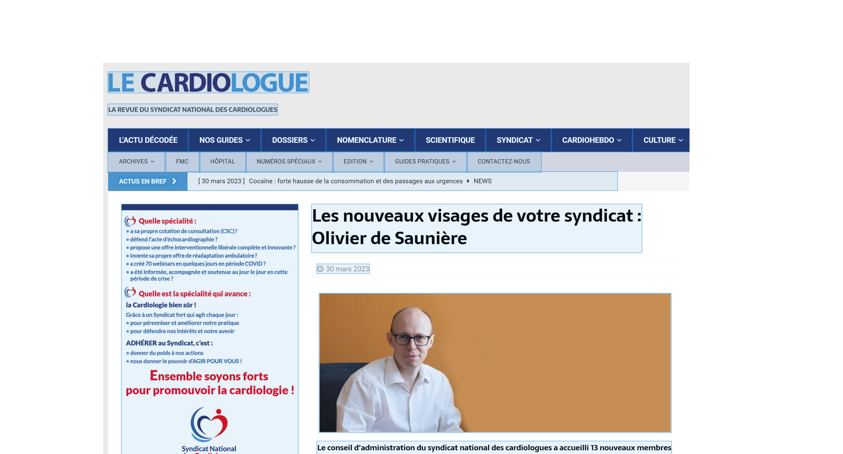 syndicat national des cardiologues